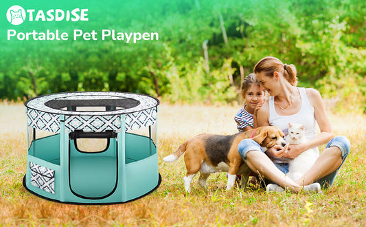 Tasdise-portable-dog-playpen