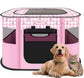 Rectangular Pet Playpen Pink